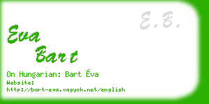 eva bart business card